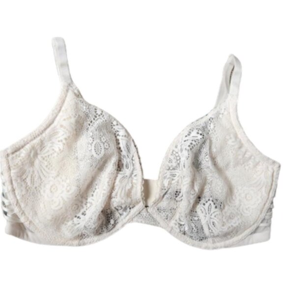 Victoria's Secret Other - Victoria's Secret Cage Side White Lace Push Up Bra 38DD || EUC